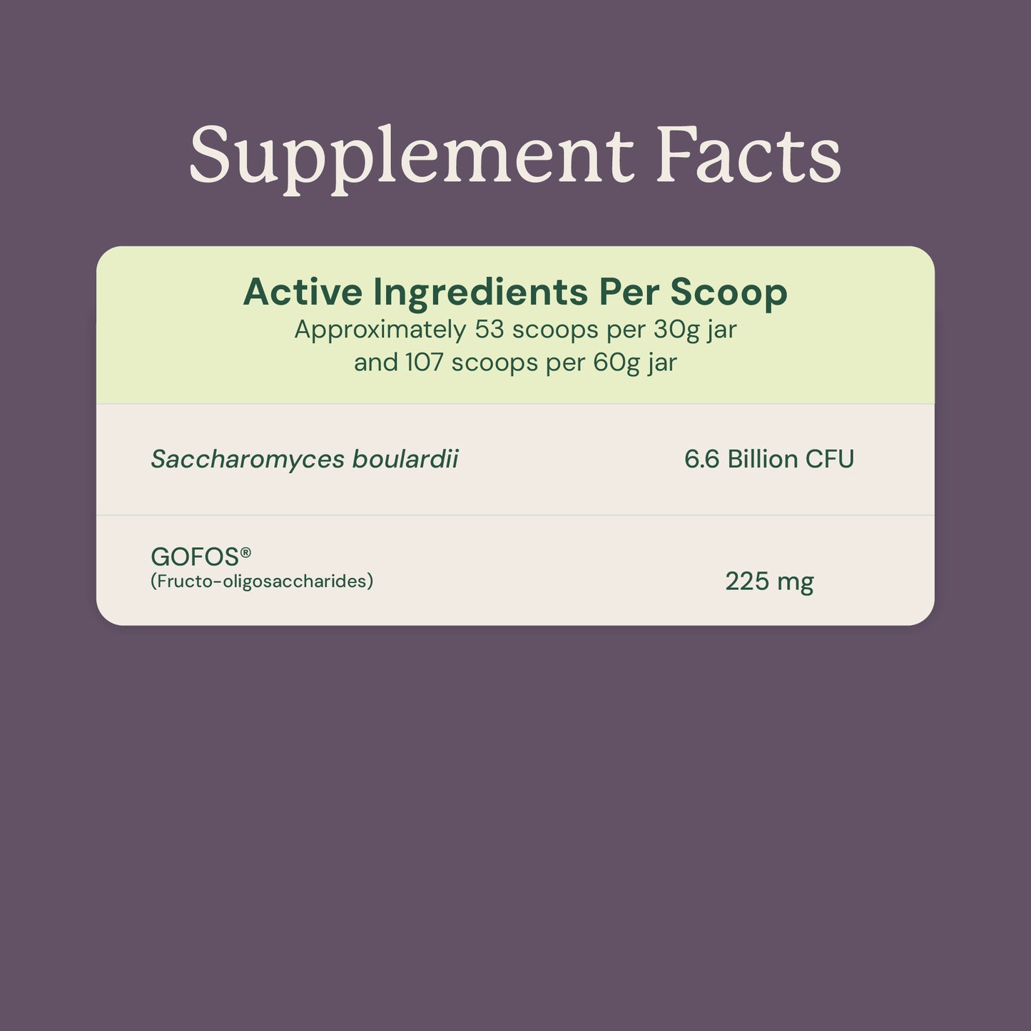 S. boulardii + FOS Powder