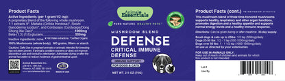 DEFENSE Multi-mushroom extract powder for Dogs & Cats