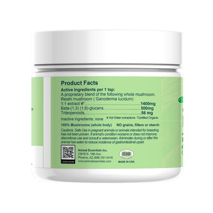 LONGEVITY - Reishi mushroom powder extract for Dogs & Cats
