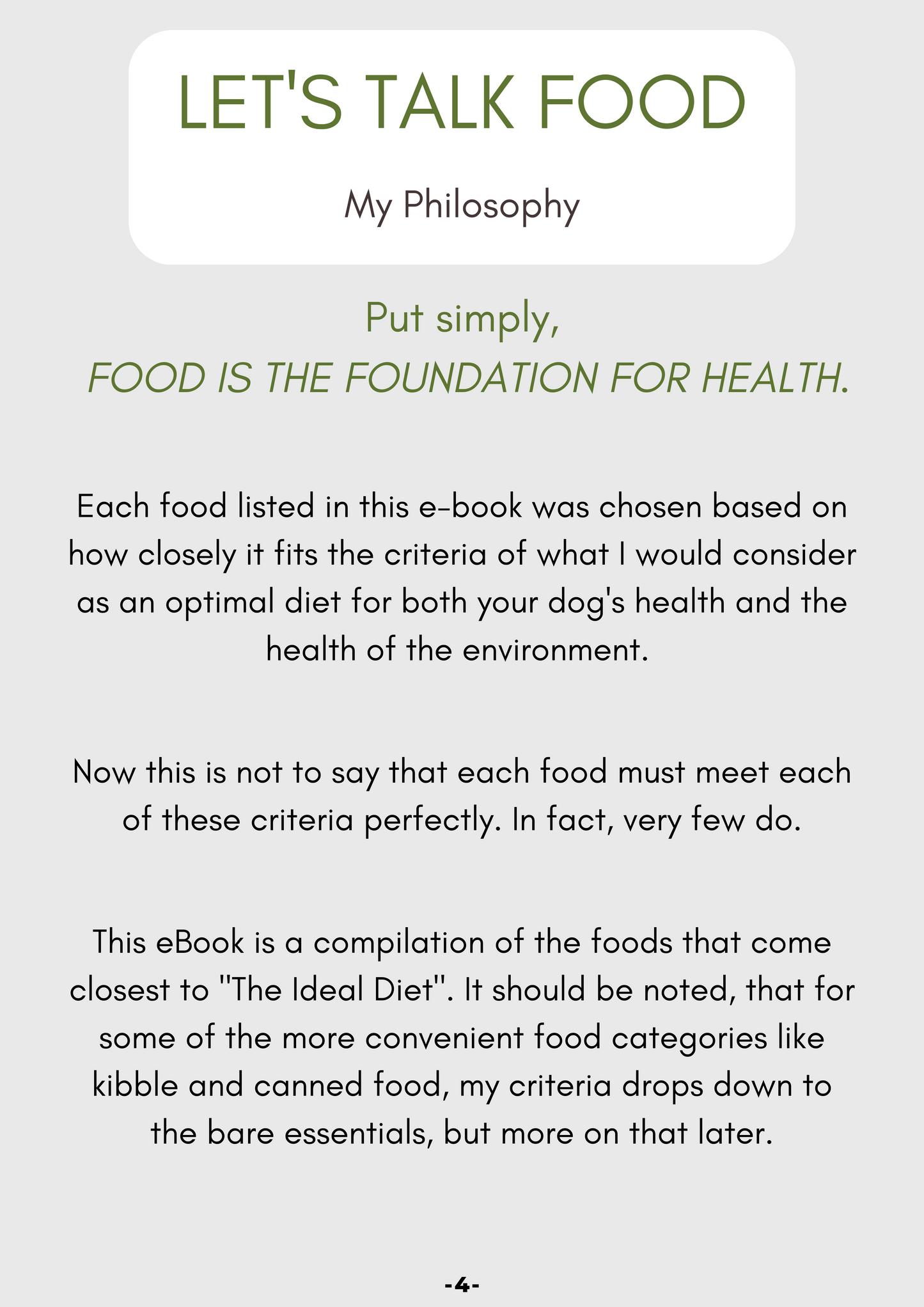 Best Foods for your Dog - Free eBook